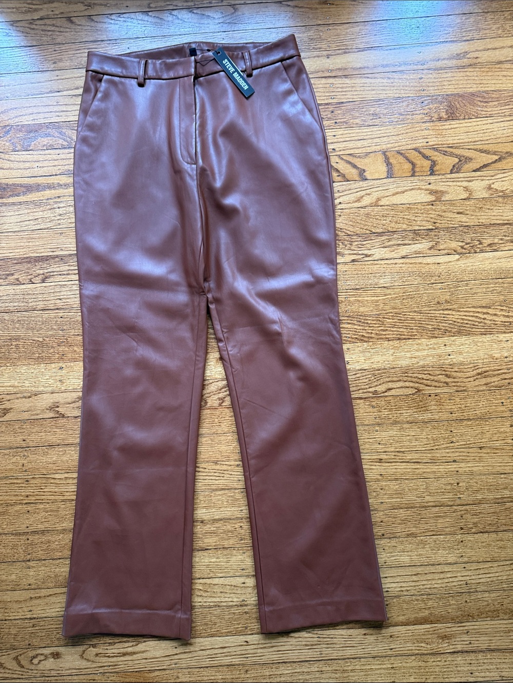 Steve Madden Rust Brown Faux Leather Pants